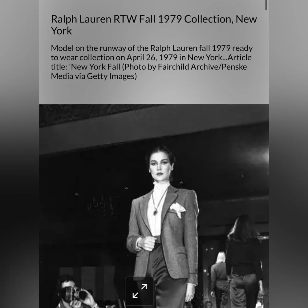 Vintage 70s 80s Ralph Lauren Wool Herringbone Blazer Equestrian Jacket Runway M - Picture 3 of 16